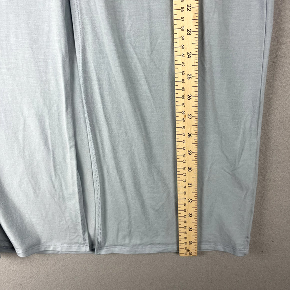 Reformation Rylan Midi Skirt Womens Large Blue Twist Front Knot Ruched Pull On - Picture 7 of 15